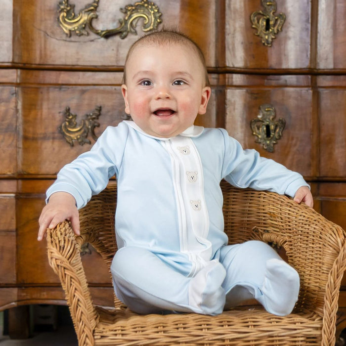 Blue Teddy Babygrow