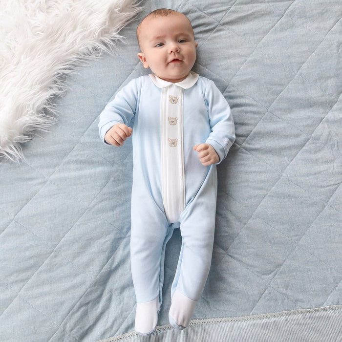 Blue Teddy Babygrow
