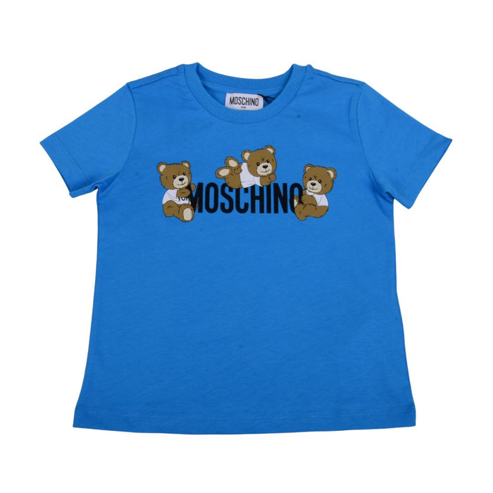 Blue Teddy & Logo T-Shirt