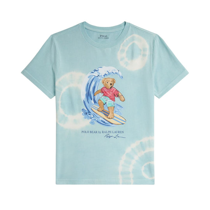 Blue Tie-Dye Polo Bear T-Shirt