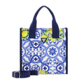 Blue Tile Print & Lemons Bag