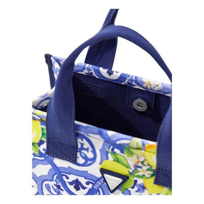 Blue Tile Print & Lemons Bag