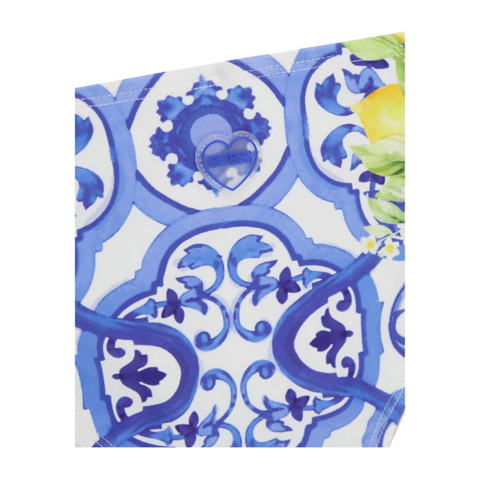 Blue Tile Print & Lemons Bikini