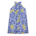 Blue Tile Print & Lemons Dress