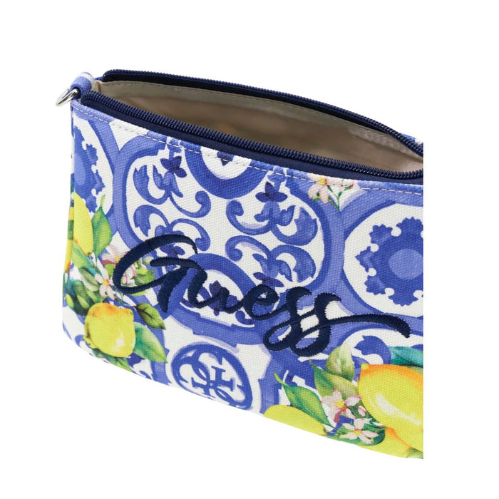 Blue Tile Print & Lemons Handbag