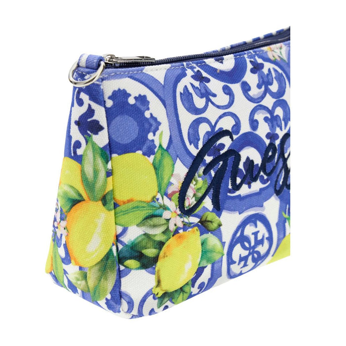 Blue Tile Print & Lemons Handbag