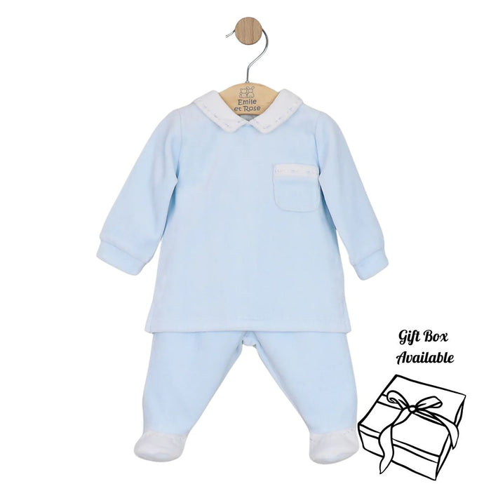Blue Velour 2 Piece Set