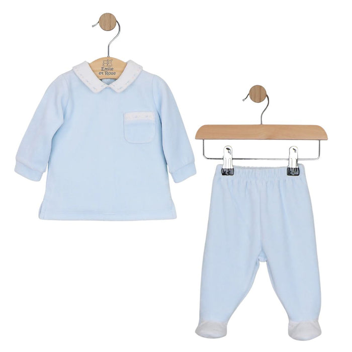 Blue Velour 2 Piece Set