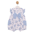 Blue & White Floral Romper