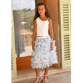 Blue & White Floral Tulle Skirt Set