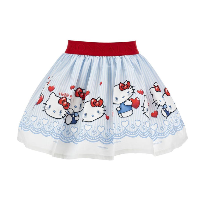 Blue & White Hello Kitty Skirt Set