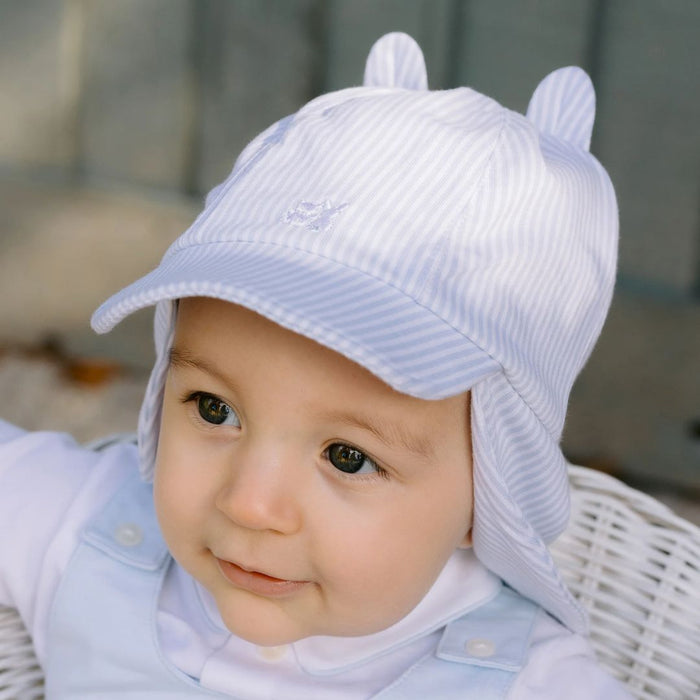 Blue & White Striped Sun Hat