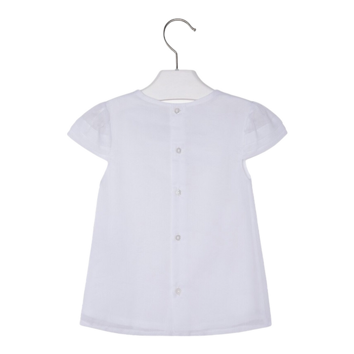 Blusa Con Moño Color Blanco Para Niña Mayoral