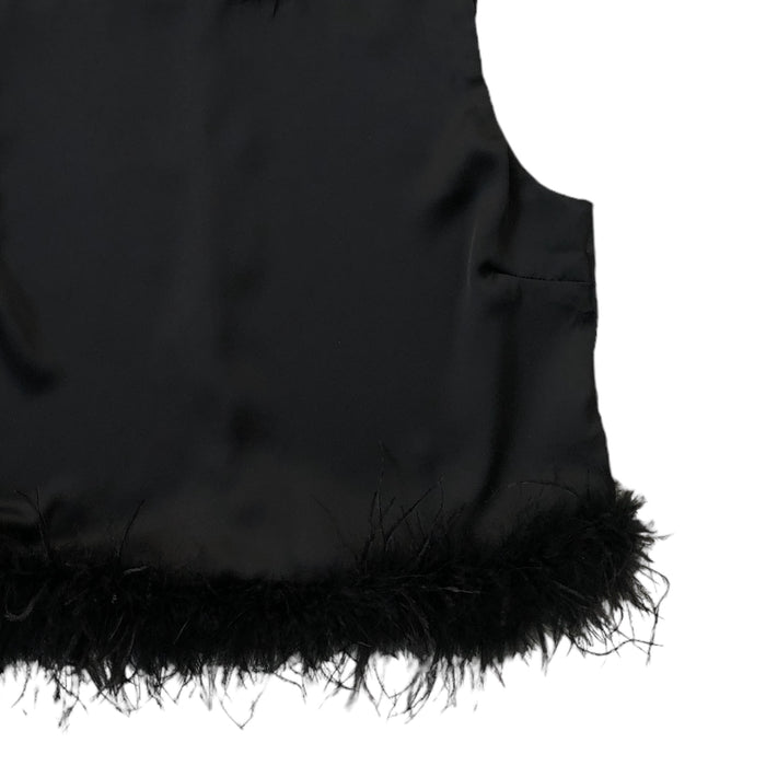 Blusa sin mangas con Plumas negro LC
