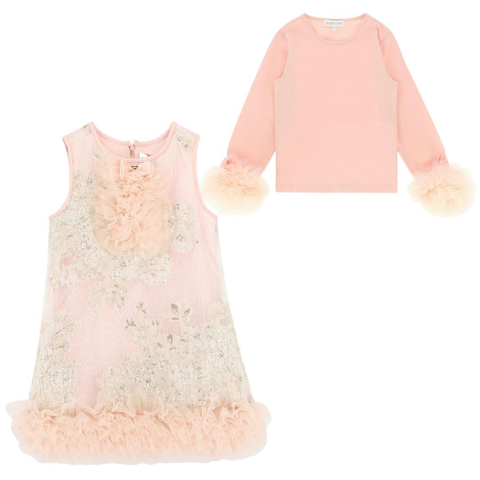 Blush Pink Jacquard "Zora" Dress & Top