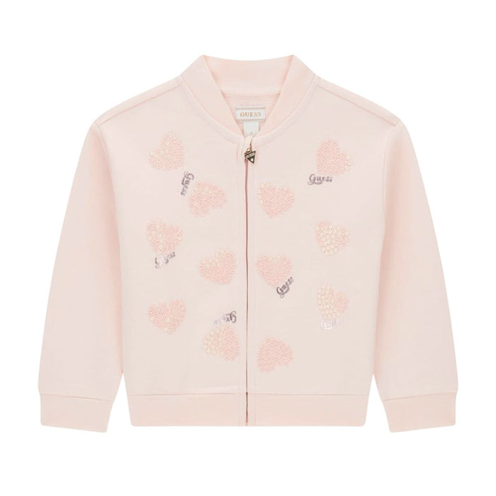Blush Sequin Zip Up Sweat Top