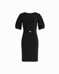 Anne Klein ANNE BLACK Boat Neck Puff Sleeve Sheath Dress