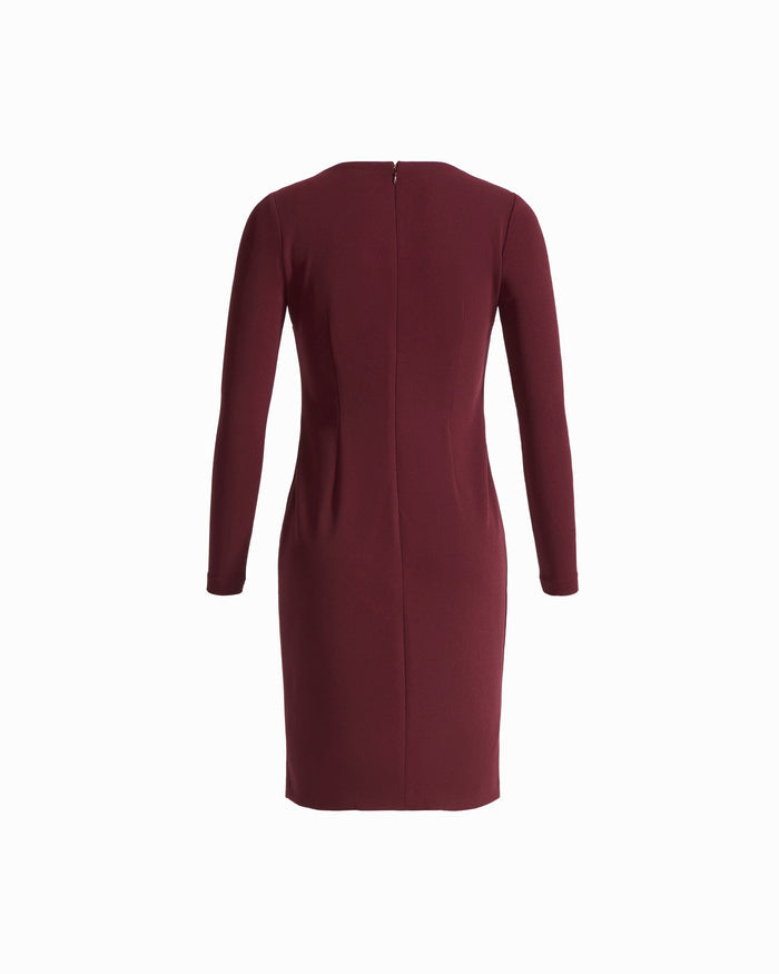Anne Klein Boat Neck Sheath Dress with Gold Accent