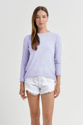 Boat Neck Sweater - Lilac