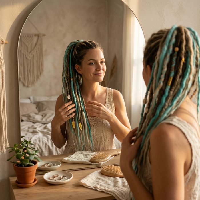 Bohëmia – Hand Adorned Boho Dreadlock Ponytail