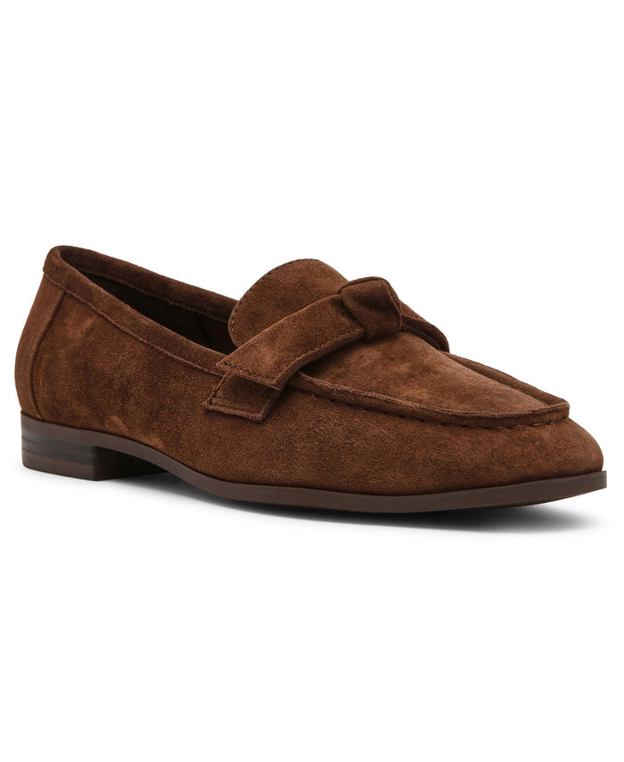 Anne Klein Brown Suede Bowie Suede Slip-On Loafer