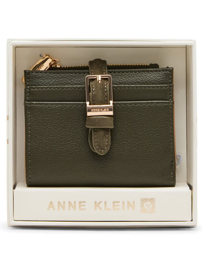 Anne Klein CAPER Boxed Buckle Bifold Wallet