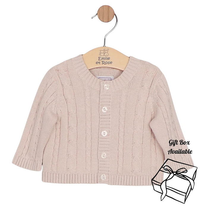 Boys Beige Knitted Cardigan