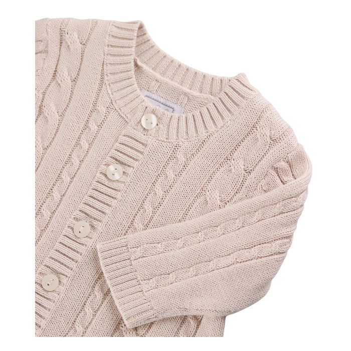 Boys Beige Knitted Cardigan