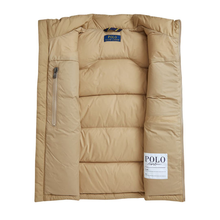 Boys Beige Quilted Down Gilet
