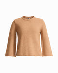 Anne Klein VICUNA Braided Trim Bell Sleeve Crew Neck Sweater