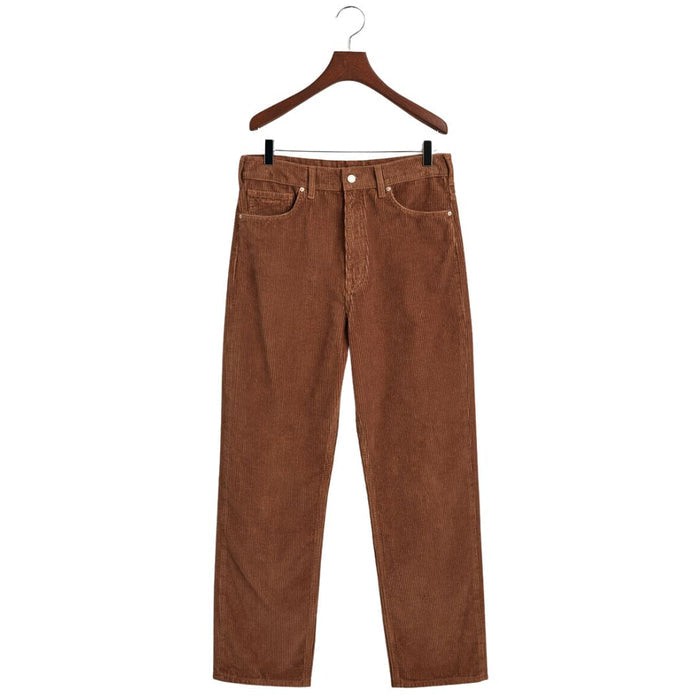 Brown Loose Fit Corduroy Trousers