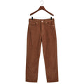 Brown Loose Fit Corduroy Trousers