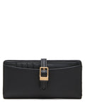 Anne Klein Black/Black Buckle Closure Wallet with Insert