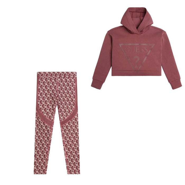 Burgundy Active Legging & Hoodie Set