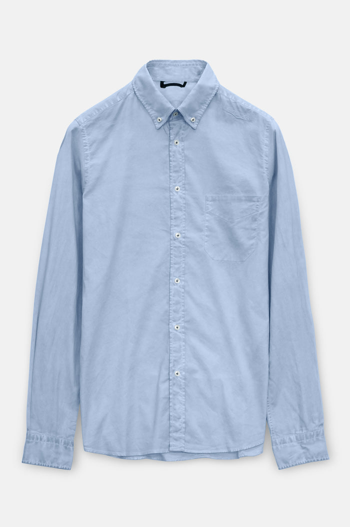 Button Down Poplin Shirt - Azzurro