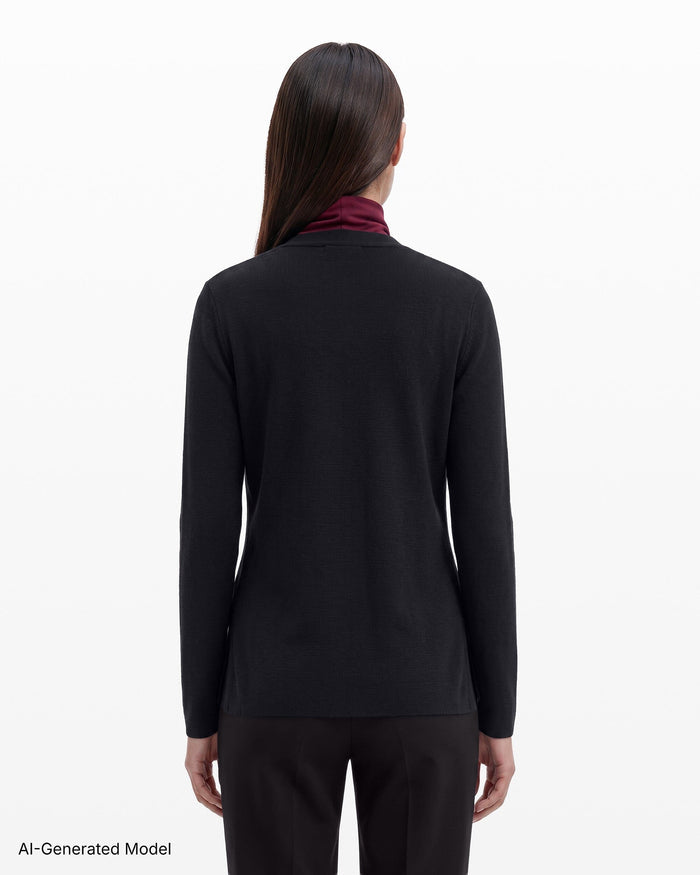 Anne Klein Button-Front Cardigan With Patch Pockets