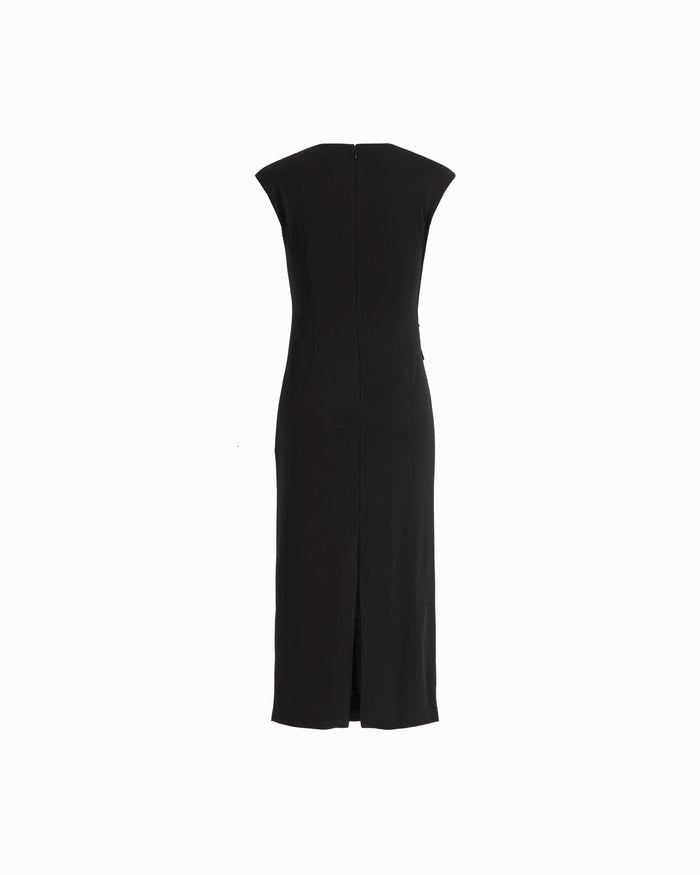 Anne Klein Button Neck Midi Dress