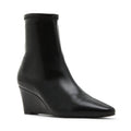 Anne Klein Black Smooth Cabrera Wedge Bootie