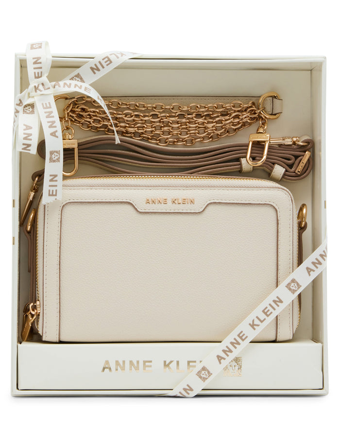 Anne Klein PARCHMENT Camera Crossbody Bag