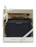 Anne Klein BLACK Camera Crossbody Bag