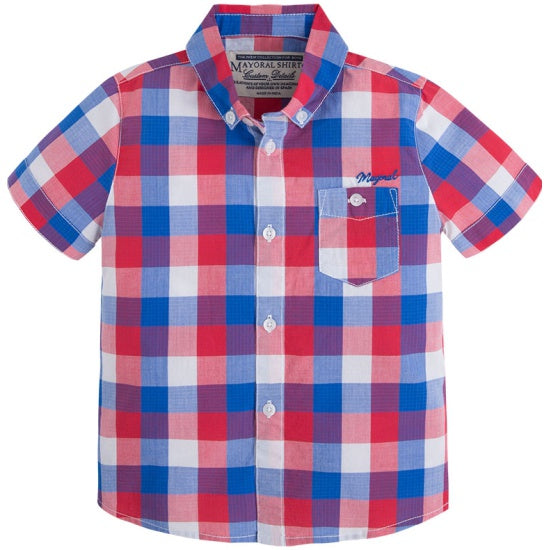 Camisa Para Niño Estampado Cuadros Mayoral