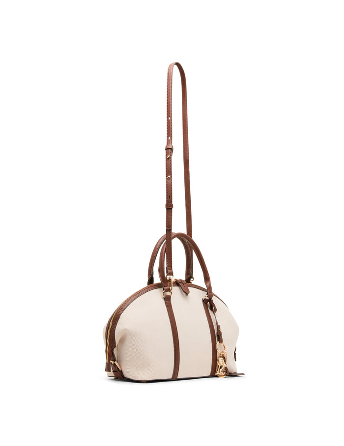 Anne Klein Canvas Bowler Satchel with Charms