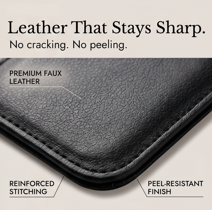 Carden – Retractable faux leather badge holder