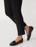Anne Klein Black Crinkle Carson Slip-On Loafer