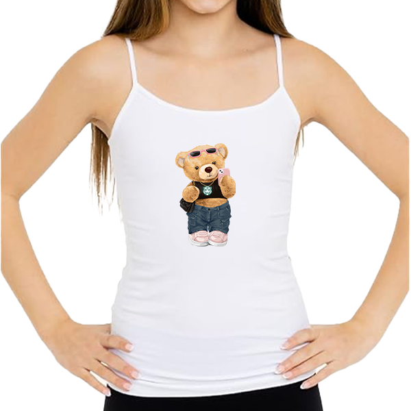 Cell Phone Bear Sublimated Tank