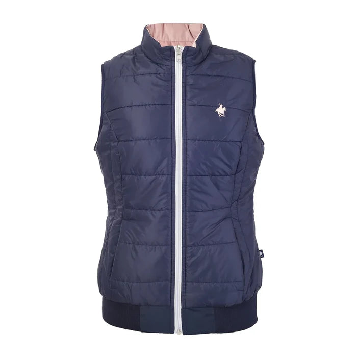 Chaleco Doble Vista Marino/ Malva Para Dama Rock Hampton Polo Team