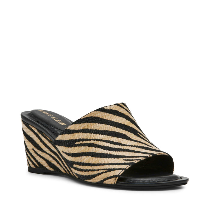Anne Klein Zebra Raffia Charisma Wedge Sandal