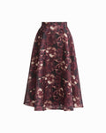 Anne Klein ANNE BLACK MULTI Circle Midi Skirt with Center Back Zip