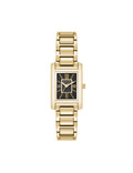 Anne Klein Gold-Tone/Black Classic Rectangular Roman Numeral Watch