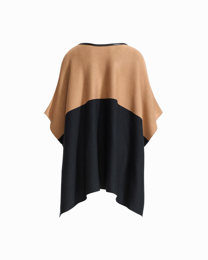 Anne Klein Colorblock Poncho Sweater